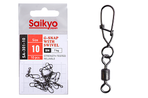 Вертлюг с застежкой Saikyo SA-301-10 - 10 шт (7кг)
