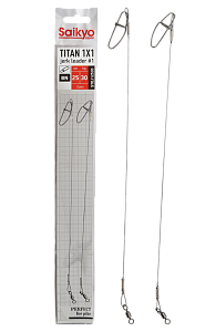 Поводок Saikyo Titan 1x1 Jerk №1 STOJ12530, 30кг/25см, 2шт