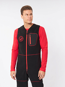 Полукомбинезон флисовый RiverRanger Bib черный   S