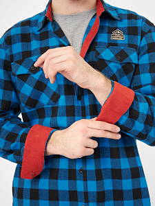 Рубашка Alaskan фланелевая синяя клетка    XS
