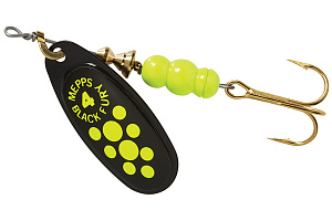  . Mepps BLACK FURY 4,  Black/Chartreuse