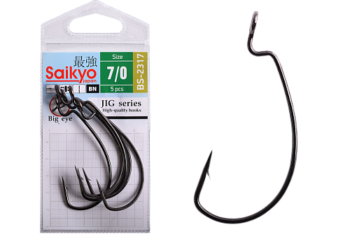 Крючки офсетные Saikyo BS-2317 Magna Super Lock Worm