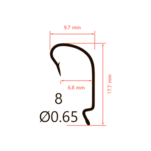 Крючки офсетные Saikyo BS-2312 Offset Worm