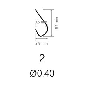 Крючки Saikyo KH-10006 Sode Ring BN № 2 (10шт)