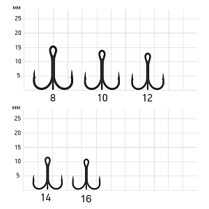 Тройник-капля Saikyo с глазом золот.  №16 ( 10шт)