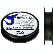 Шнур Daiwa J-Braid X4 Dark Green 0.07мм  135м