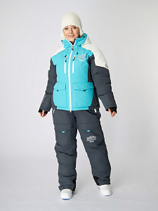 Костюм зимний Alaskan Vanda жен.    XS бел/голуб/сер (куртка+полукомбинезон)