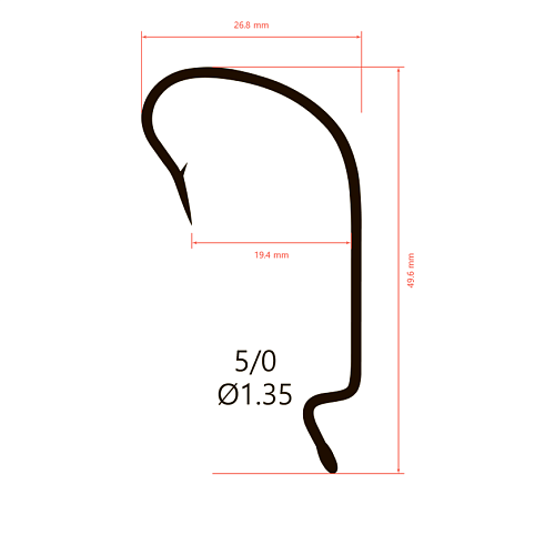 Крючки офсетные Saikyo BS-3312 Offset Hook