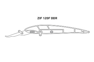 Воблер LureMax ZIF 120F DDR-012 19 г. плавающий