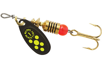  . Mepps BLACK FURY 1,  Black/Chartreuse