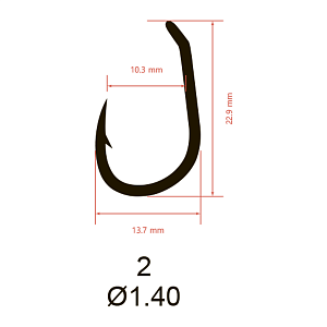 Крючки Saikyo KH-10098 Clever Carp BN №2 (10 шт.)
