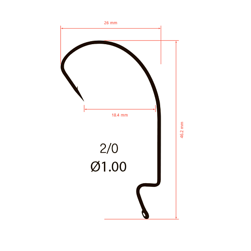 Крючки офсетные Saikyo BS-3315 Offset Hook