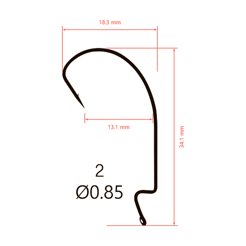 Крючки офсетные Saikyo BS-2315 Offset Wide Range Worm