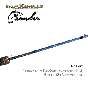Зимняя удочка Maximus LONG HAND 382H ZANDER 0,95м до 50гр