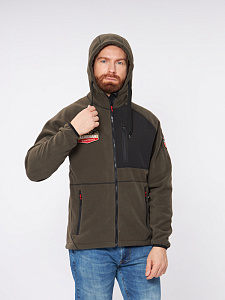 Куртка флисовая Alaskan BlackWater X хаки   S с капюшоном