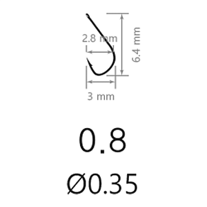 Крючки Saikyo KH-10006 Sode Ring BN № 0,8 (10шт)