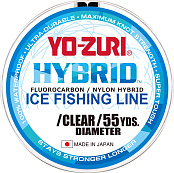 Леска монофильная Yo-Zuri Hybrid Ice 50м Clear (0,127мм) 1lbs