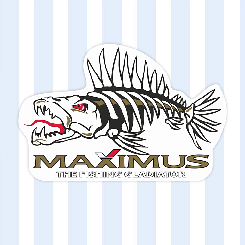 Наклейка Maximus рыба белый фон
