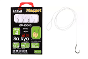 Крючки Saikyo KP-10013 Maggot BN  №4 (10шт) c повод.  