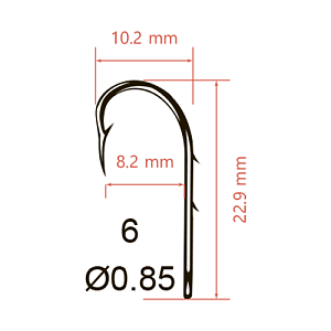 Крючки Saikyo KH-11014 Bait Holder BN  № 6 (10шт)