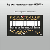 Автовизитка Maximus 2 под стекло авто