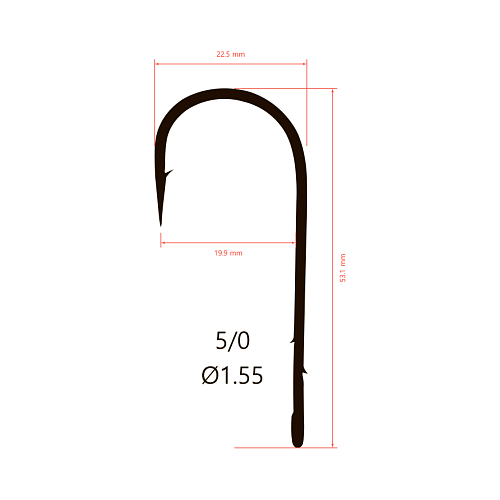 Крючки Saikyo BS-2313 Round Bent Worm