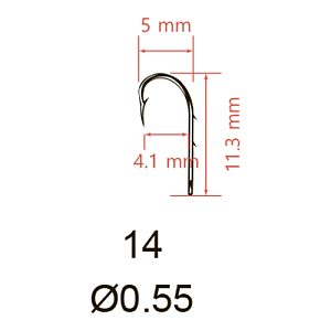 Крючки Saikyo KH-11014 Bait Holder BN  №14 (10шт)