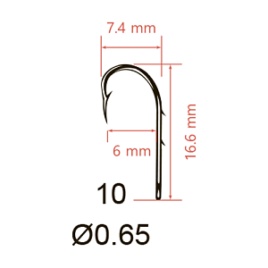 Крючки Saikyo KH-11014 Bait Holder BN  №10 (10шт)