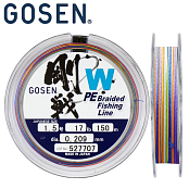 Шнур Gosen W4 braid 150м Multi Color #0.6 (0,132мм) 4,0кг.