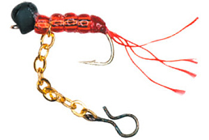 Оснастка зимняя Крючок с бисером и цепочкой (Hayabusa) №10 (1 шт.)