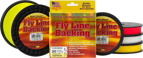 Tuf Line Braided Dacron Flyline Backing, fluo orange