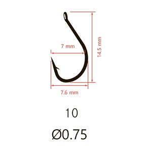 Крючки Saikyo KH-10008 Idumezina BN №10 (10шт)