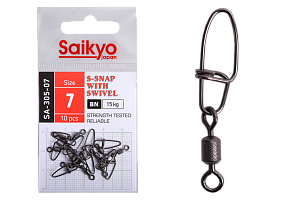 Вертлюг с застежкой Saikyo SA-305-07 - 10 шт (15кг)