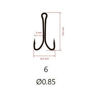 Крючки Saikyo двойн.Normal Shank KH-11041  № 6 BN (100шт)