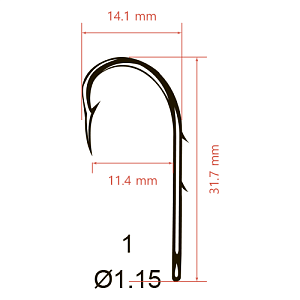Крючки Saikyo KH-11014 Bait Holder BN  № 1 (10шт)