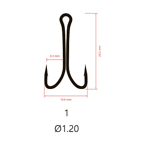 Крючки Saikyo двойн.Normal Shank KH-11041  №   1 BN (50шт)