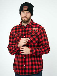 Рубашка Alaskan с мех. подкл. красная клетка     XS