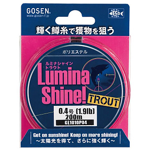 Леска Gosen Polyester LS Trout 200м Pink #0.2 (0,074mm) 0,5kg