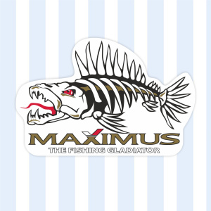 Наклейка Maximus рыба белый фон