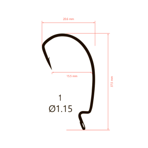 Крючки офсетные Saikyo BS-2317 Magna Super Lock Worm