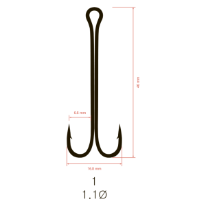 Крючки двойные Saikyo KH-11040 Double Hook (A-Long Shank)