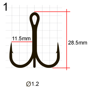Крючки тройные Saikyo 7001