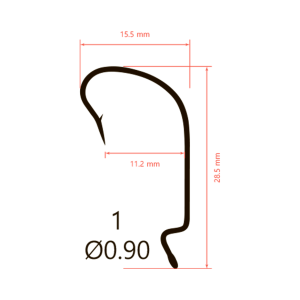 Крючки офсетные Saikyo BS-3312 Offset Hook