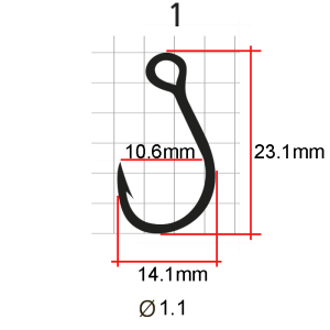 Крючки Saikyo SS075 In-line Eye