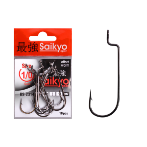 Крючки офсетные Saikyo BS-2314 Offset Round Bend Worm
