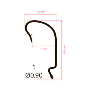 Крючки офсетные Saikyo BS-2312 Offset Worm